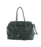 プラダ PRADA 2WAY ショルダーバッグ ハンドバッグ トート レザー シボ革 緑 グリーン ■GY37 /MQ ■OH