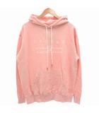  クロノス CRONOS タグ付き プルオーバーパーカー フーディー スウェット ロゴプリント 裏毛 S ピンク /GV ■GY12