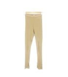オーラリー AURALEE HIGH GAUGE RIB SLIT TIGHTS リブパンツ レギンス スリット 1 S 茶 ブラウン /AH17