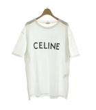 セリーヌ CELINE 近年モデル Tシャツ カットソー 半袖 オーバーサイズ ロゴ イタリア製 L 白 ホワイト 黒 ブラック 2X681671Q /MP ■MC