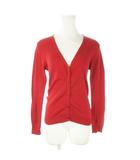 イエナ IENA カーディガン ニット Vネック 長袖 コットン 無地 赤 レッド /AO17