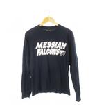 チャンピオン CHAMPION Tシャツ カットソー ロンT クルーネック 丸首 長袖 プリント メサイアユニバーシティ ファルコンズ S 紺 ネイビー /CK5