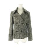 カーラ Cara Pコート ピーコート ショート丈 ツイード ラメ MC グレー /AO17 ■GY99