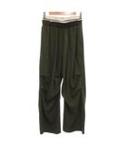 ダブルスタンダードクロージング ダブスタ DOUBLE STANDARD CLOTHING エッセンシャル ESSENTIAL ダブルウエストワイドパンツ イージー 36 カーキ 2506-170-243 /GV ■GY03