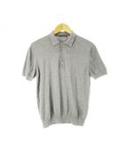  オーカ トランク AUXCA.TRUNK ポロシャツ ニット 半袖 コットン 薄手 L グレー /CK22 ■GY99