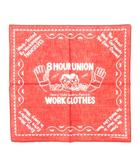 ザリアルマッコイズ THE REAL McCOY'S 8HOUR UNION SATEEN WORK SHIRT バンダナ スクエア コットン キャラクター 総柄 F 赤 レッド /AH3 ■GY99