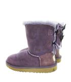 アグ オーストラリア UGG australia T BAILEY BOW ムートンブーツ スエード シープスキン 本革 リボン 女の子 ガールズ 17cm 紫 パープル 3280T /MN11 ■GY99