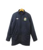 アンブロ UMBRO Tailored by umbro ベンチコート 中綿 ミドル丈 ダブルジップ ブラックバーン ローバーズ ロゴ 刺繍 ワッペン サッカー M 紺 ネイビー /MN14 ■GY99