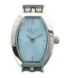 エル ELLE 腕時計 ウォッチ クォーツ ロゴ 青文字盤 シルバー色 ■GY99 /MQ