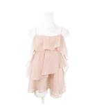 スナイデル SNIDEL ティアードキャミ ブラウス ノースリーブ シアー エアリー 透け感 F ピンクベージュ /AH22 ■GY99