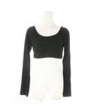 チノ CINOH COSMORAMA SHORT PULLOVER コスモラマ ショート プルオーバー カットソー 長袖 36 S 黒 ブラック 24SCU010 /AO21 ■GY55