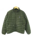 パタゴニア Patagonia ダウンジャケット スタンドカラー ジップアップ ロゴ アウトドア M 緑 カーキ /AO12 ■GY35
