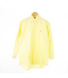 ラルフローレン RALPH LAUREN YARMOUTH オックスフォードシャツ ボタンダウン 長袖 ポニーロゴ刺繍 ワンポイント 15.5 L 黄 イエロー /CK10 ■GY35