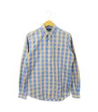 ラルフローレン RALPH LAUREN ボタンダウンシャツ 長袖 バックタック ポニーロゴ刺繍 チェック 14.5 32/33 S 青 ブルー /MN20 ■GY35