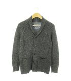 エディーバウアー EDDIE BAUER ニットカーディガン ショールカラー 長袖 ケーブル編み ロゴ XS  グレー /AO17 ■GY99