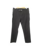 クライミングパンツ ジップフライ ベルト ストレッチ ロゴ プリント アウトドア XL 黒 ブラック /MN21 ■GY99