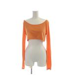 チノ CINOH 24SCU010-64 COSMORAMA SHORT PULLOVER ORANGE タグ付き カットソー 長袖 36 オレンジ ■GY55 /MQ