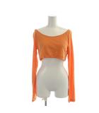 チノ CINOH 24SCU010-64 COSMORAMA SHORT PULLOVER ORANGE タグ付き カットソー 長袖 36 オレンジ ■GY55 /MQ