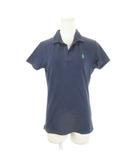 ラルフローレン RALPH LAUREN ポロシャツ 半袖 スキッパー ロゴ刺繍 鹿の子 L 紺 ネイビー /AH16 ■GY99