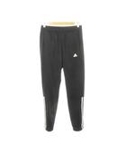 アディダス adidas ジャージ ロングパンツ ロゴ スリーストライプス 裾ドロスト スポーツ O XL 黒 ブラック /AH18 ■GY99
