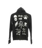 ハーレー Hurley ラッシュガード パーカー ジップアップ 長袖 ナイロン ストレッチ 紫外線カット プリント ロゴ マリンスポーツ 女の子 ガールズ M 黒 ブラック /MN13 ■GY99