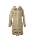 ダウンコート ロング ボリュームカラー ダブルジップ 36 S 茶 ブラウン /MN11 ■GY99