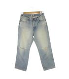 ビッグジョン Big John ジーンズ 66cm ブルー インディゴ ボタンフライ ワイドテーパード ダメージ加工 /CK5 ■GY99