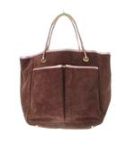 アニヤハインドマーチ ANYA HINDMARCH トートバッグ レザー 本革 赤 レッド ワイン ボルドー ピンク /CK8 ■GY99