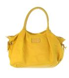 ケイトスペード KATE SPADE ハンドバッグ ナイロン レザー 革 サイドリボン ロゴ からし マスタード 黄 イエロー /CK7 ■GY99
