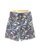 パタゴニア Patagonia ボードショーツ サーフパンツ 31 青 ブルー 総柄 花柄 マルチカラー ボタンフライ レースアップ アウトドア /MN8 ■GY99