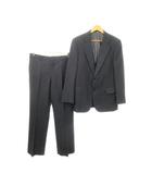 バーバリーズ Burberrys ヴィンテージ シングルスーツ セットアップ 2点セット テーラードジャケット 背抜き スラックス M L 黒 ブラック /MN9 ■GY22