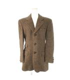 ラルフローレン RALPH LAUREN テーラードジャケット ツイード ヘリンボーン 総裏地 ウール 9 茶 ブラウン /CK18 ■GY22