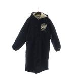  U.S. College Collection ベンチコート ロング フード 長袖 総裏地 ボア ロゴ L 紺 ネイビー ■GY99 /MQ