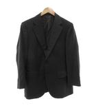 バーバリー ロンドン BURBERRY LONDON テーラードジャケット シングル AB4 ストライプ 2B 総裏地 サイドベンツ ウール グレー 白 ホワイト /GV ■GY50