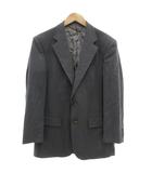 バーバリー ロンドン BURBERRY LONDON テーラードジャケット シングル AB4 ストライプ ウール 2B 背抜き サイドベンツ グレー 紫 パープル /GV ■GY50