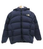 ザノースフェイス THE NORTH FACE アコンカグアフーディ Aconcagua Hoodie ダウンジャケット ジップアップ フード付 150 ロゴ刺繍 紺 ネイビー NDJ91503 /GV ■GY50
