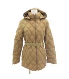 モンクレール MONCLER ダウンジャケット キルティング フード ベルト 0 キャメル ■GY50 /JS