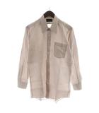 セリーヌ CELINE ヴィンテージ ワイシャツ 長袖 ステンカラー ロゴ ストライプ柄 ピンク ■GY14 /MQ