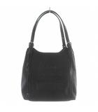 モスキーノ MOSCHINO ハンドバッグ トート ナイロン エナメル ロゴ プリント 黒 ブラック /XZ ■GY14