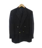 バーバリーズ Burberrys ヴィンテージ テーラードジャケット ブレザー ダブルブレスト 紺ブレ サイドベンツ 背抜き ウール モヘア混 金ボタン AB6 紺 ネイビー /GV ■GY14