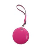 コーチ COACH ミラーチャーム バッグチャーム キーホルダー レザー ラウンド タッセル ロゴ ピンク /XZ ■GY14