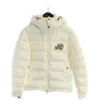 モンクレール MONCLER BRAMANT ブラマント ダウンジャケット D20914181149 53334 ジップアップ 長袖 ワッペン ロゴ フード 0 XXS 白 ホワイト /KW ■GY18