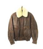  アールワン R・1 革ジャン ラムレザージャケット ジャンパー ブルゾン スタジャン フライトジャケット ボア 本革 羊革 ボアライナー L 茶 ブラウン /KW ■GY18