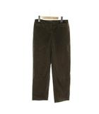 プラダ PRADA ストレートパンツ ストレッチ 40 茶 ブラウン 長ズボン スラッシュポケット フルレングス /PP ■GY14