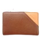 マスターピース MASTERPIECE キーケース 4連 小銭入れあり ロゴ レザー 茶 ブラウン ■GY11 /MQ