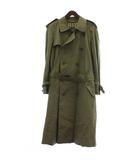 バーバリーズ Burberrys ヴィンテージ トレンチコート アウター ダブル ロング 裏地ノバチェック ベルト付き 40 L カーキ ■GY18 /MQ