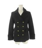 デンドロビウム DENDROBIUM Pコート ピーコート 36 黒 ブラック ダブルブレスト テーラードカラー 長袖 /AO21 ■GY99