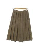 バーバリーズ Burberrys スカート 茶 ブラウン チェック柄 プリーツ /AO4 ■GY99