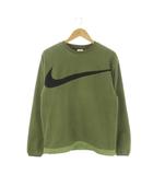 ナイキ NIKE フリーストレーナー S 緑 グリーン カーキ 長袖 大きなロゴ 裾切り替え /AO21 ■GY99