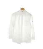 セリーヌ CELINE ワイシャツ Yシャツ 白 ホワイト 薄いストライプ柄 レギュラーカラー 長袖 /AO24 ■GY99